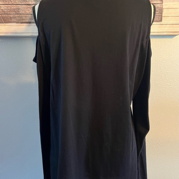 ♥️❄️Michael Kors Woman’s Long Sleeve Cold Shoulder Top Like new Size Large - Picture 8 of 9